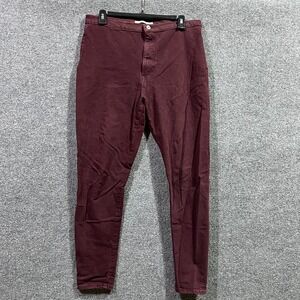Levi's Runaround Super Skinny Jeans Womens Large Burgundy Denim Cotton Stretch